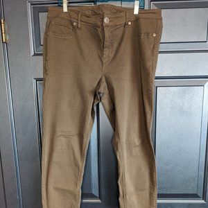 Maurices Olive stretchy jeggings!! Excellent used condition! Size 18 Long!